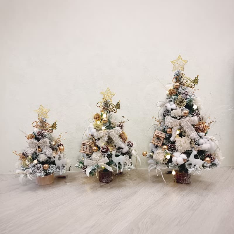 法式質感聖誕樹落雪款/ 小款 /聖誕禮物/聖誕節/永生花裝飾