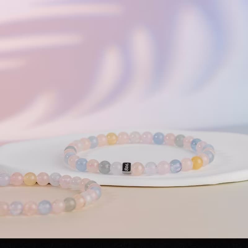 摩根石∣天然能量水晶手串∣5-6mm D14901