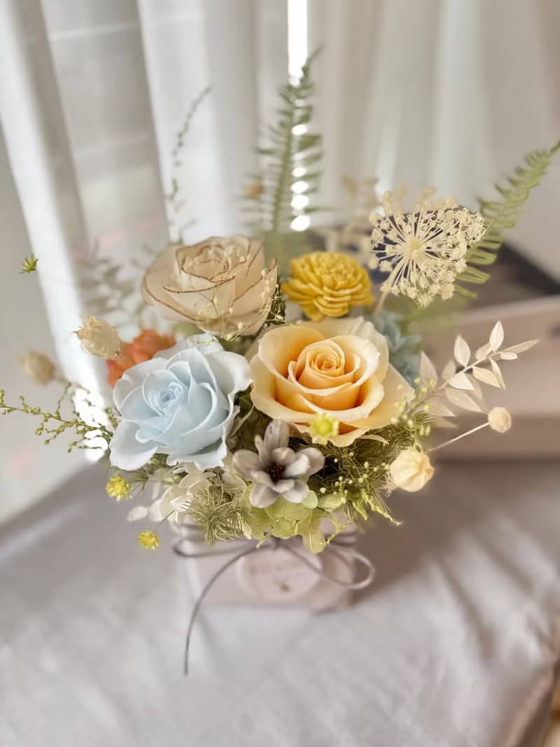 永生花桌花 祝賀花禮 調職花禮 盆花