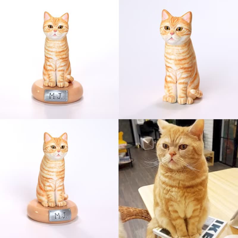 Custom Cat Figurine, 3D Custom cat portraits, Cat Sculpture, Cat statue