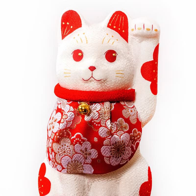 日本進口龍虎作招財貓絹布陶瓷生日禮物結婚開業創意擺件家居飾品
