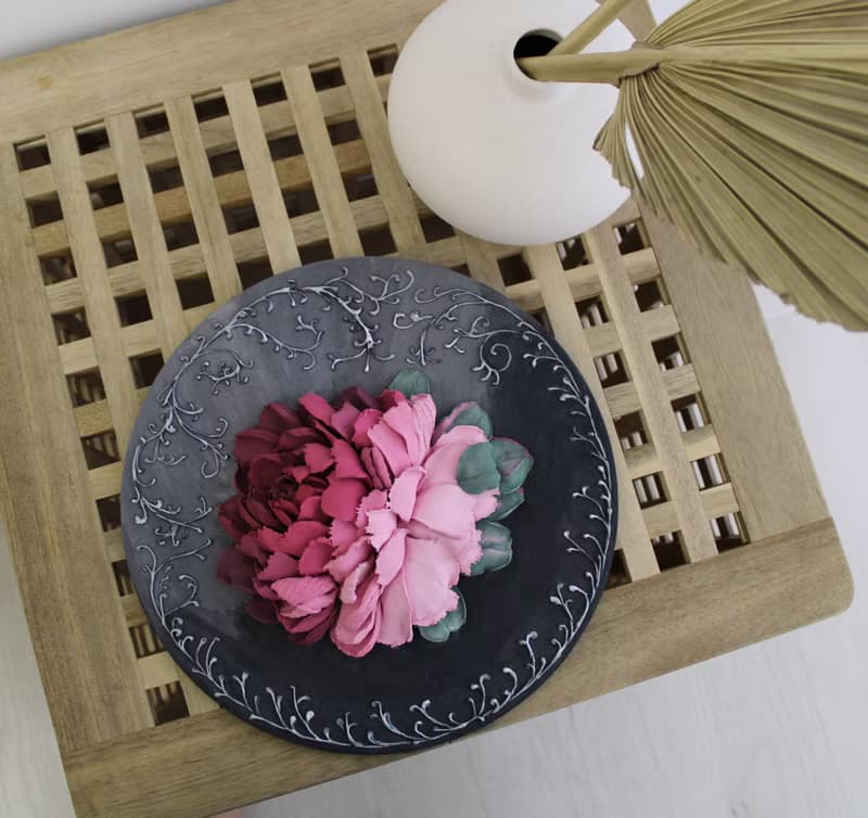 3d peony original floral painting, sculpture wall art, gift idea for her