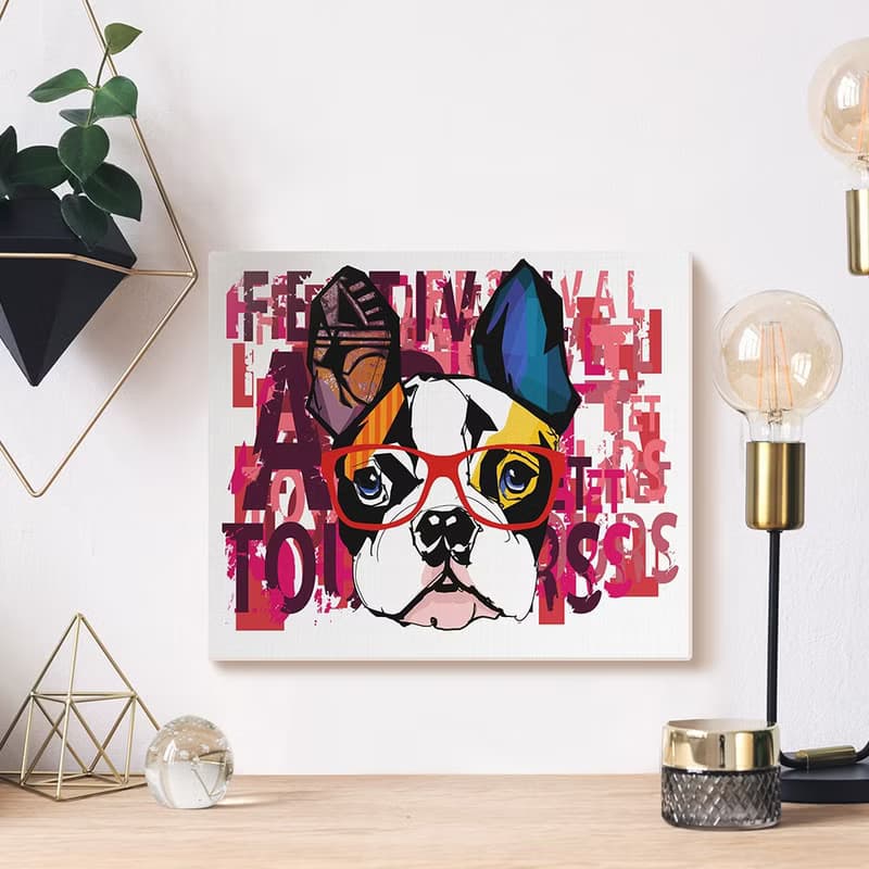 【日本 VisualSonic】藍牙畫布音箱-Dog with Glass