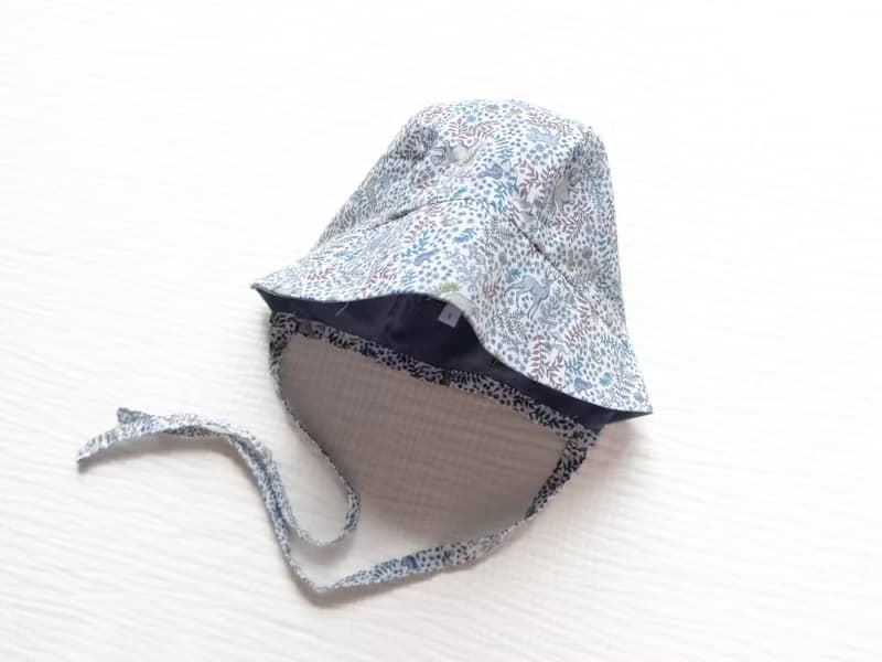 英國LIBERTY FABRICS歐式復古印花雙面穿戴嬰兒遮陽帽-費德堡森林