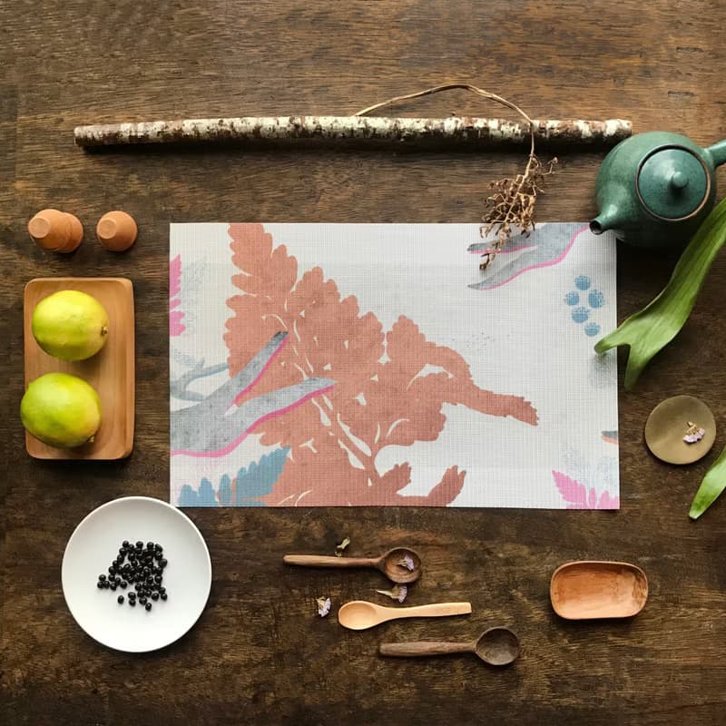 蕨類風景餐桌墊-兔腳蕨| 餐桌 餐具 桌墊 桌巾 母親節 廚房 禮物