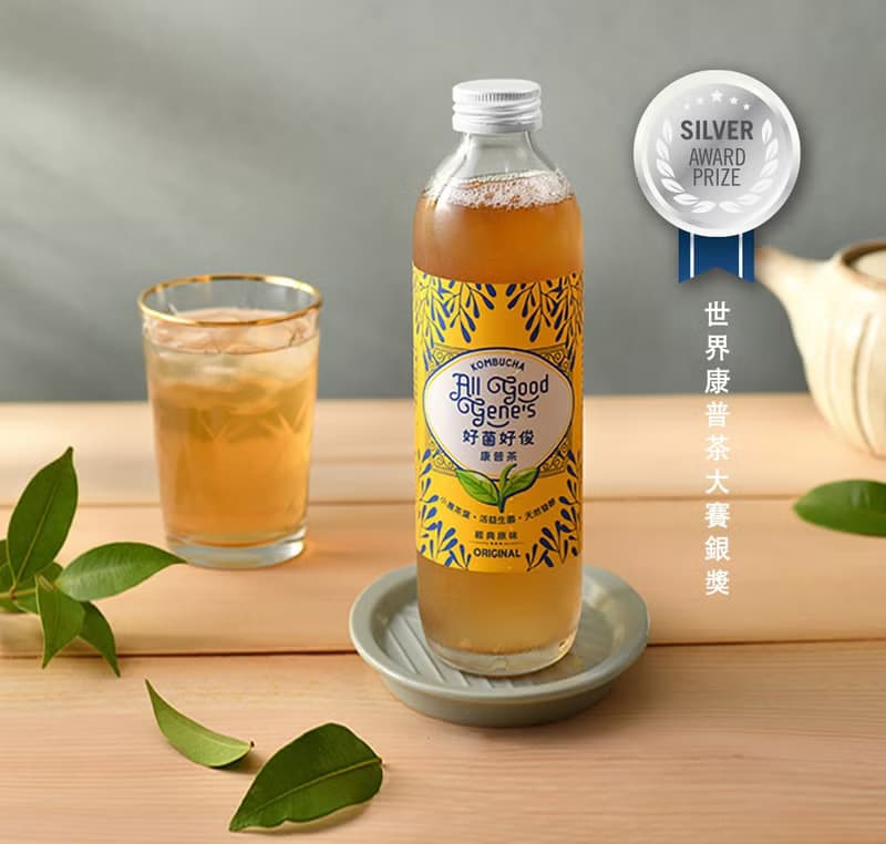 世界康普茶大賽銀獎-All Good Gene's 經典原味康普茶12瓶/ 300ml