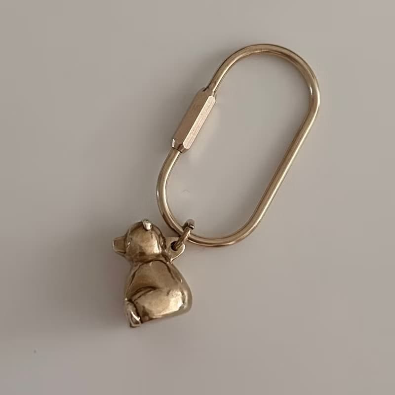 simply lovely 純黃銅小熊 no.1 鑰匙圈