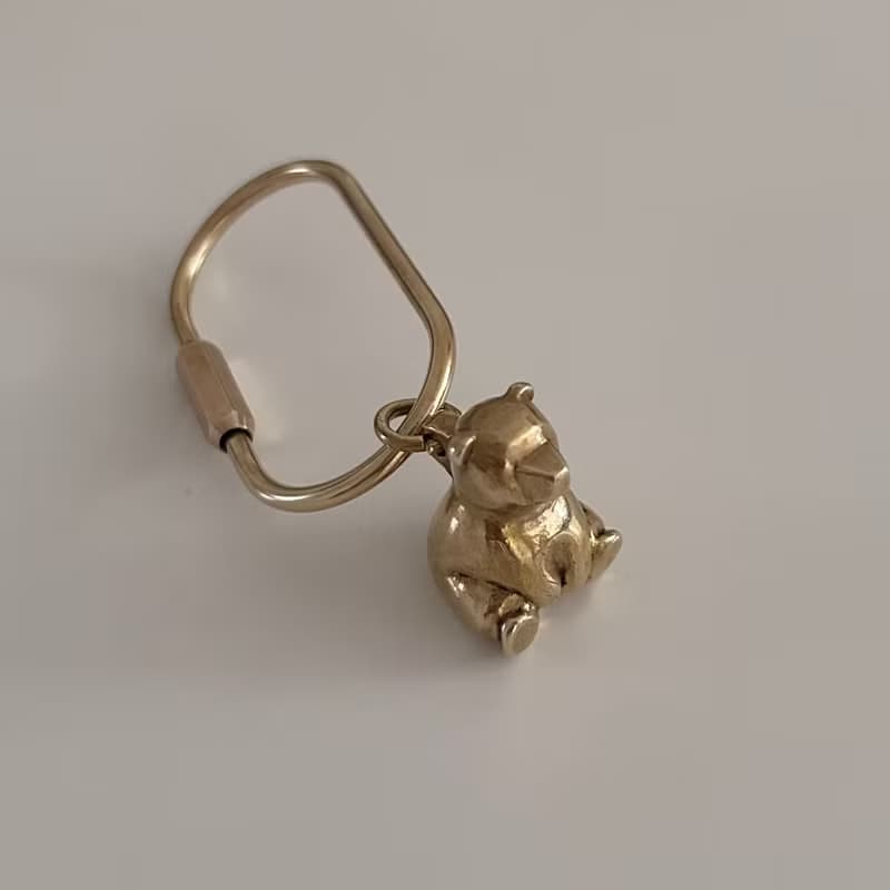 simply lovely 純黃銅小熊 no.1 鑰匙圈