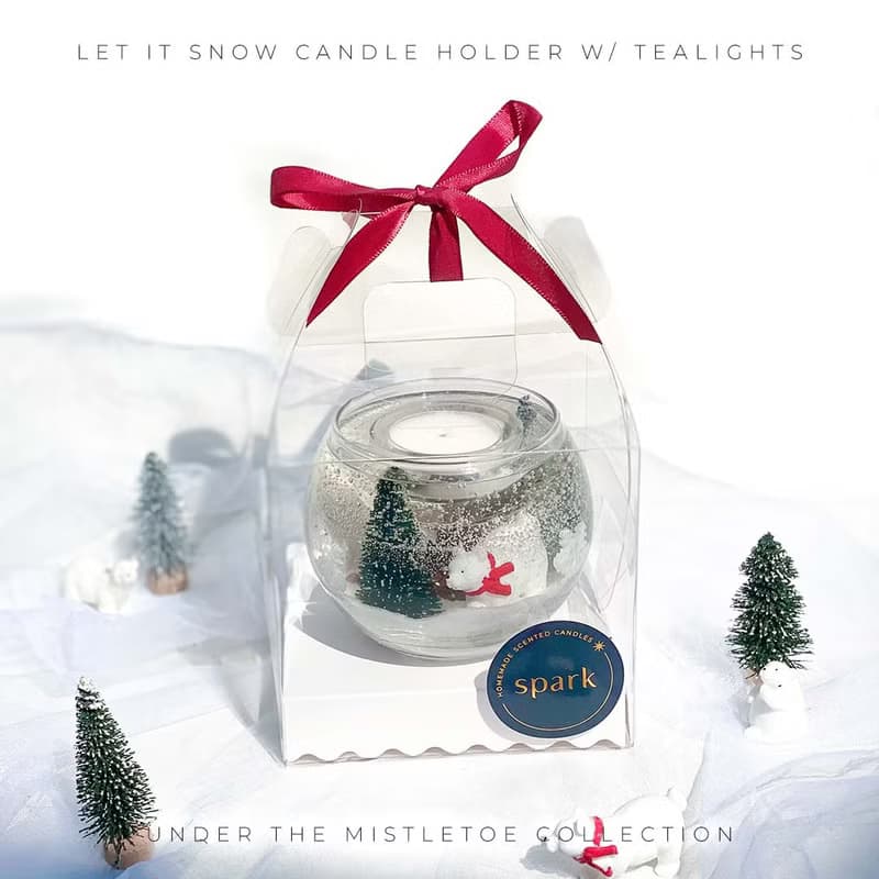 白雪紛飛蠟燭台 | 手工香氛蠟燭