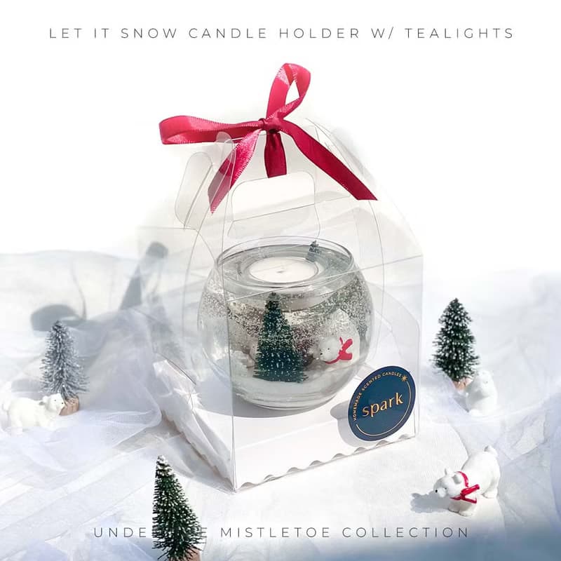 白雪紛飛蠟燭台 | 手工香氛蠟燭