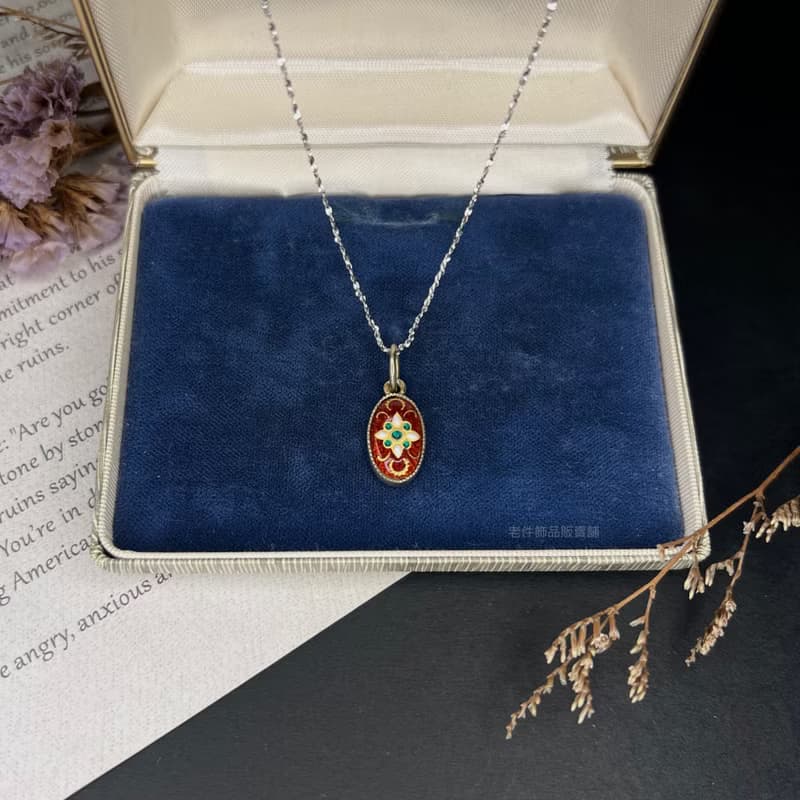 典藏古董 法國百年古董- 布蕾絲工藝琺瑯 French enamel bressan
