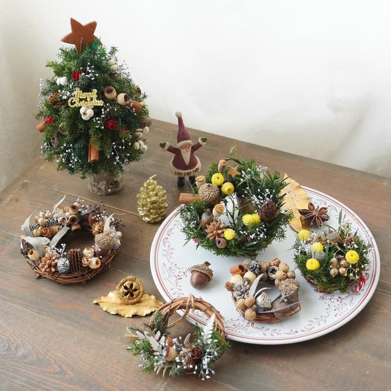 【DIY材料包】親子手作聖誕永生小花圈 / 附簡易說明書電子檔