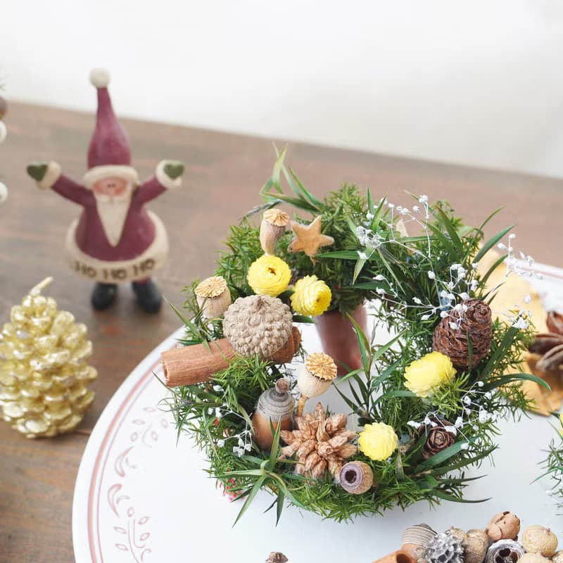 【DIY材料包】親子手作聖誕永生小花圈 / 附簡易說明書電子檔