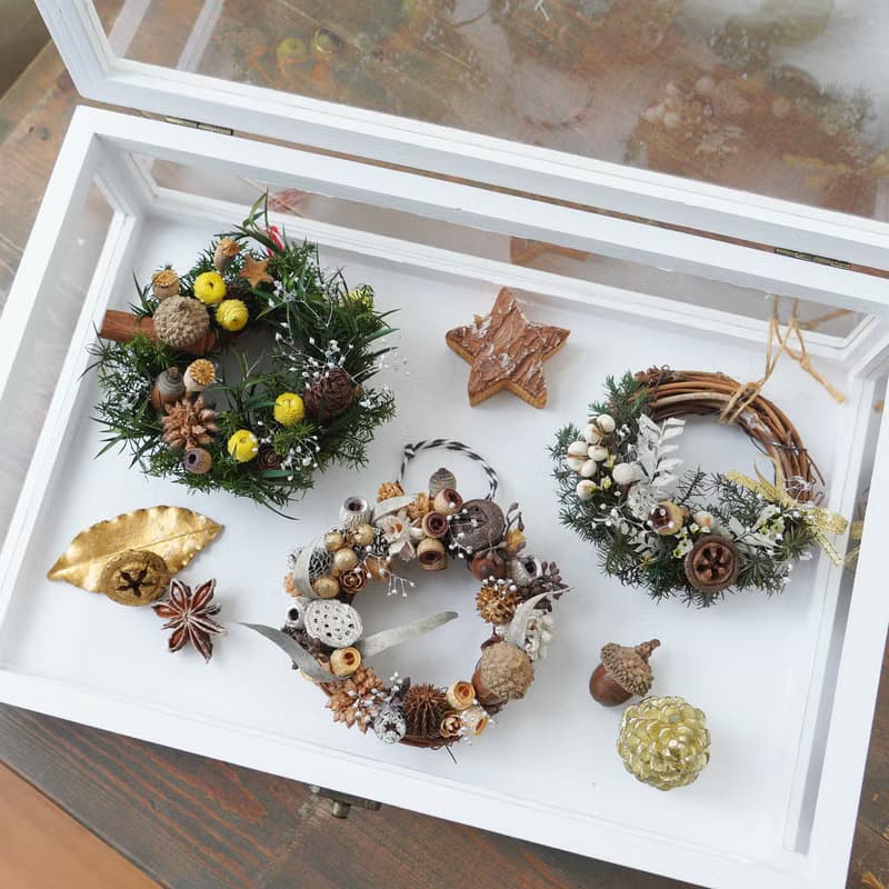 【DIY材料包】親子手作聖誕永生小花圈 / 附簡易說明書電子檔