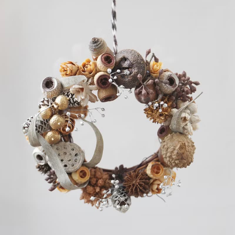 【DIY材料包】親子手作聖誕永生小花圈 / 附簡易說明書電子檔