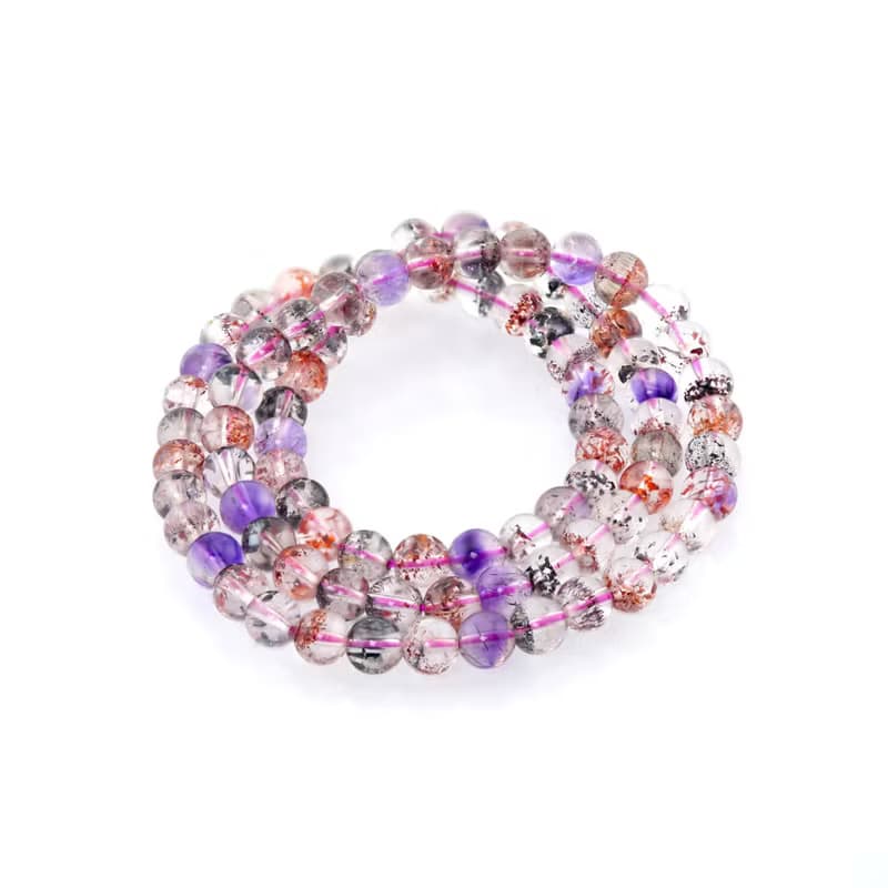 寶麗金珠寶-天然超七水晶三圈手珠 手鍊