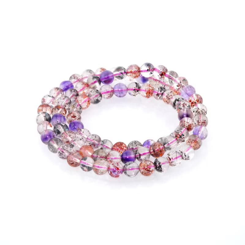 寶麗金珠寶-天然超七水晶三圈手珠 手鍊