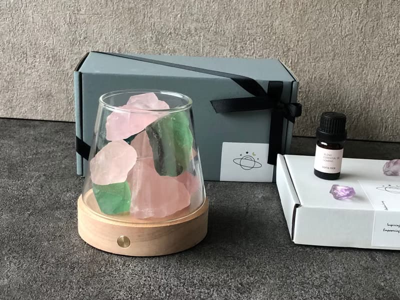 粉晶 螢石擴香燈 礦石香氛燈系列