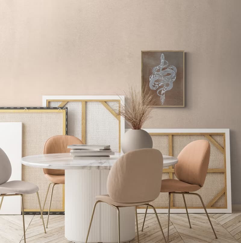 Boho white antique snake art Original linocut print artwork Housewarming gift