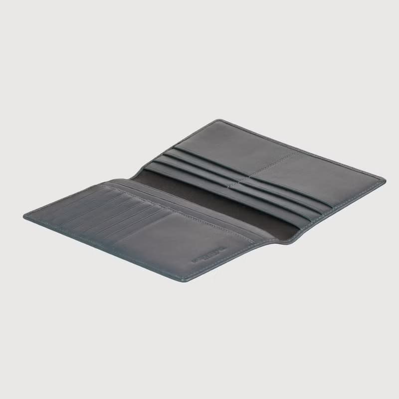 【免費升級送禮包裝】瓦拉頓-TW 14卡V型薄長夾-深藍/BF537-322