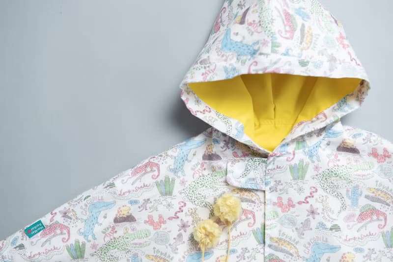 抗風防雨雙面斗篷-鱷魚 爬蟲 披風 嬰兒 禮盒 外套 風衣