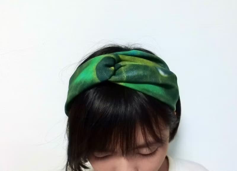 綠色星球交叉款髮帶 hairband *SK*