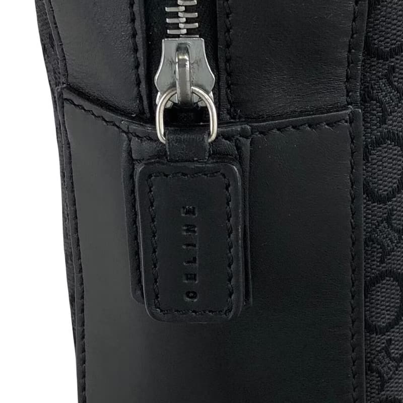 【 日本直送　名牌中古包 】CELINE セリーヌ Cマカダム ハンドバッグ ブラック キャンバス vintage ヴィンテージ オールド vrpxvj