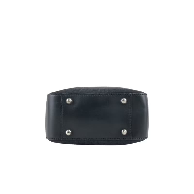 【 日本直送　名牌中古包 】CELINE セリーヌ Cマカダム ハンドバッグ ブラック キャンバス vintage ヴィンテージ オールド vrpxvj