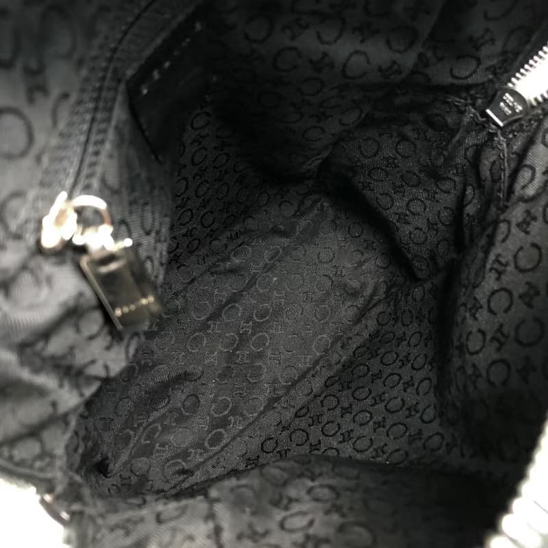 【 日本直送　名牌中古包 】CELINE セリーヌ Cマカダム ハンドバッグ ブラック キャンバス vintage ヴィンテージ オールド vrpxvj