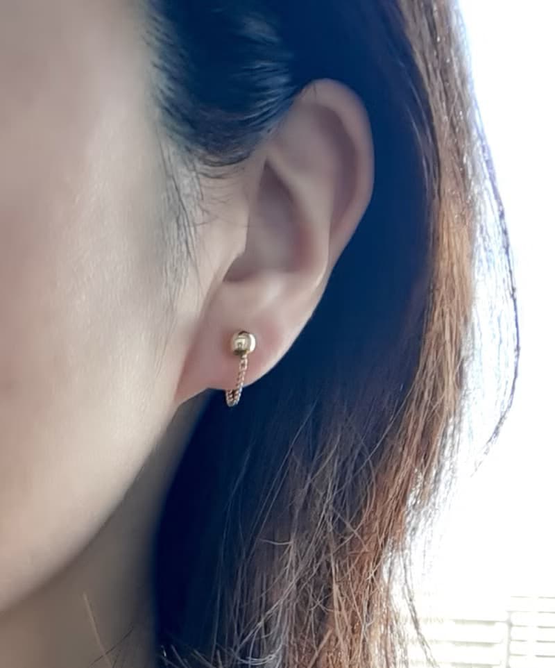 K18 デザインピアス グレー あこや真珠 パールピアス あこやパール 日本の真珠 pearl earrings 珍珠耳環 珍珠耳环 진주귀걸이