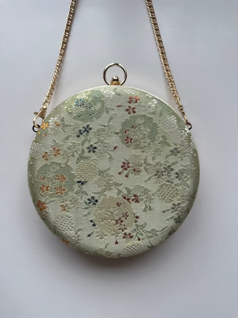 米金石榴花小圓包 - 可手拿 / 斜揹/ 婚禮姊妹禮物