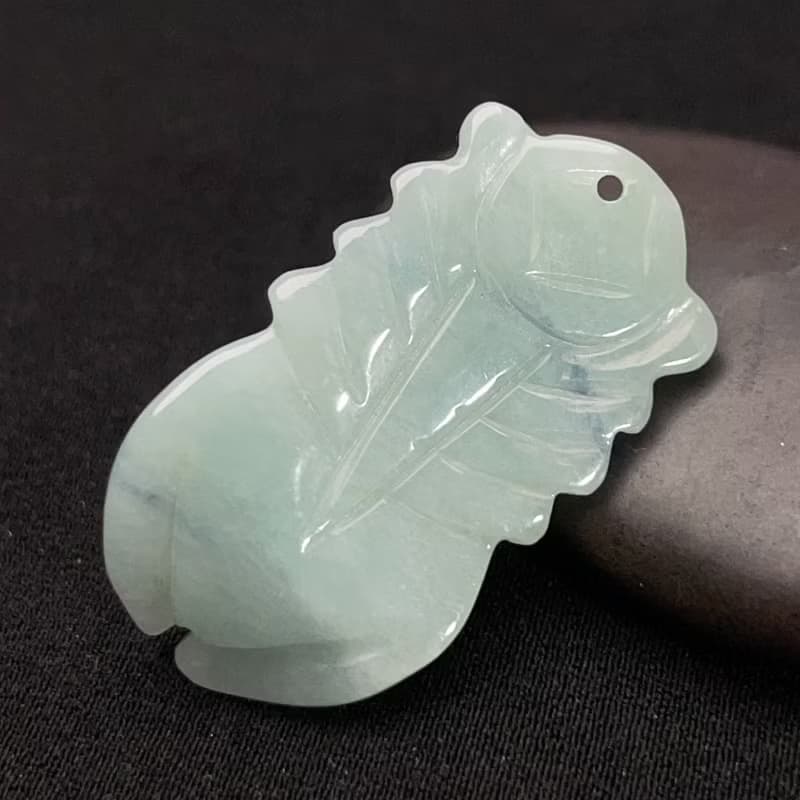 冰糯綠翡翠蟬吊飾 | 天然緬甸玉翡翠A貨