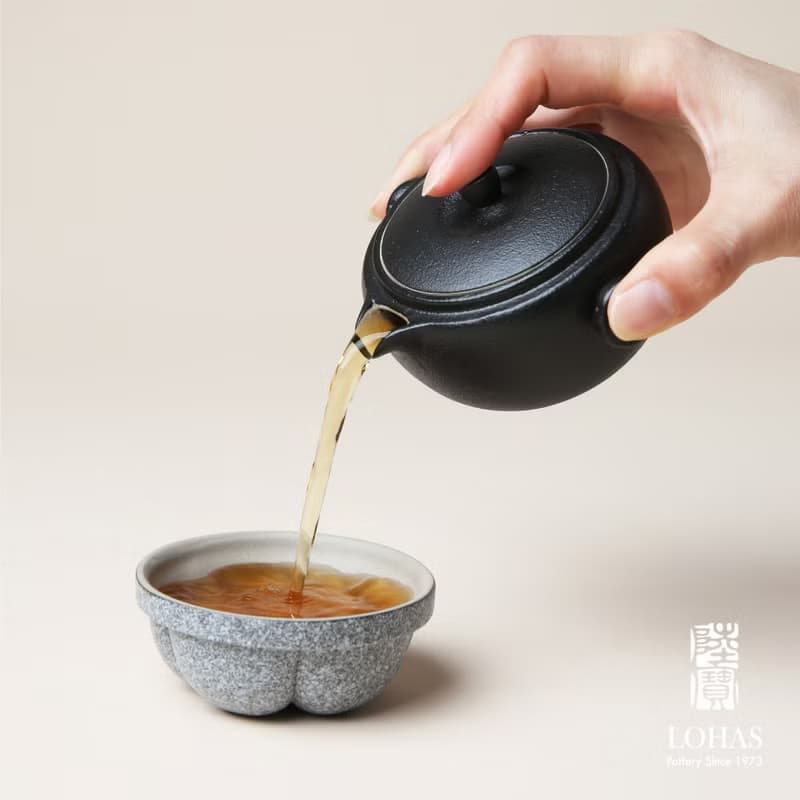 陸寶LOHAS 知足常樂 茶器 山竹 禪風黑 1壺2杯+便攜包 旅行茶組