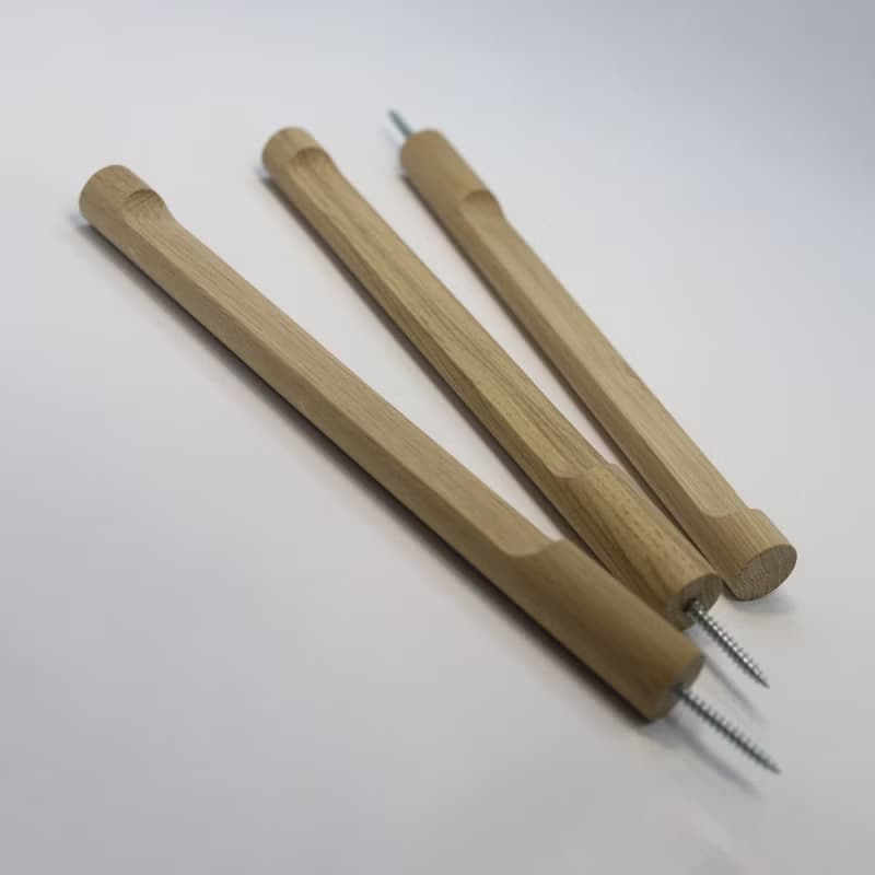 Oak wood wall hook.Minimalist wall storage. Macramé holder. Plant rack hanger.