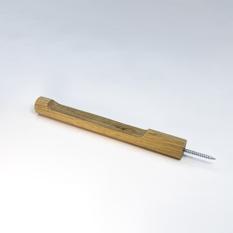 Oak wood wall hook.Minimalist wall storage. Macramé holder. Plant rack hanger.