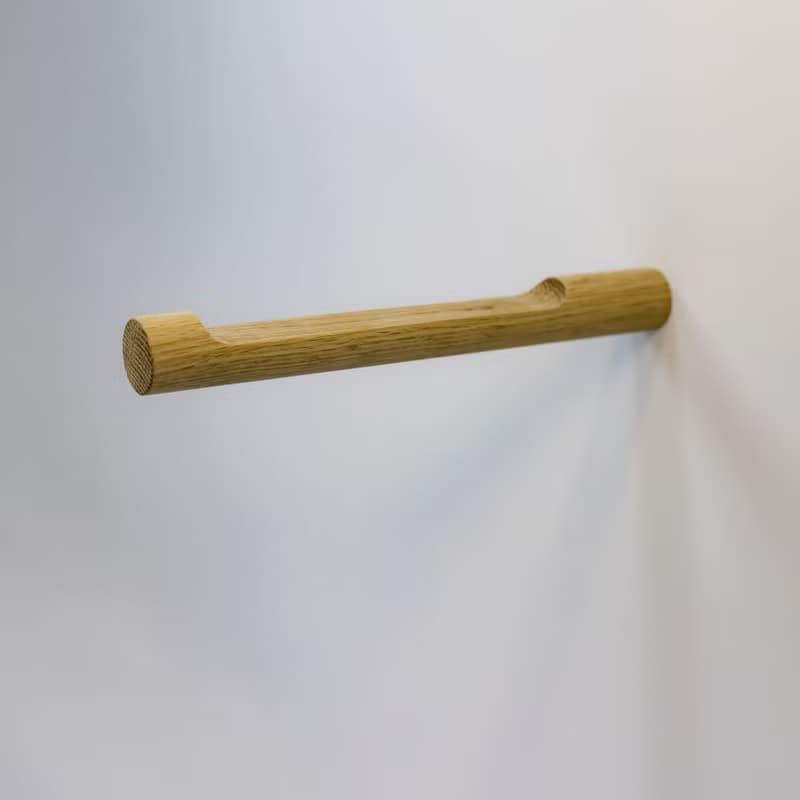 Oak wood wall hook.Minimalist wall storage. Macramé holder. Plant rack hanger.