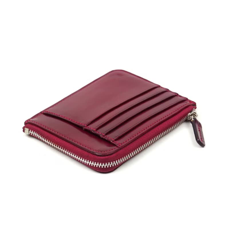 Card zip purse /Oxide RED