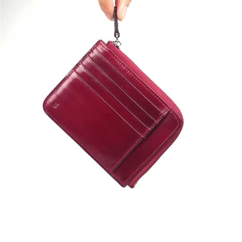 Card zip purse /Oxide RED