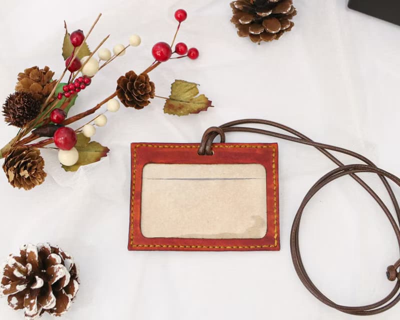 【材料包】手作皮件/安德烈橫式證件套/內附教學影片/新手友善