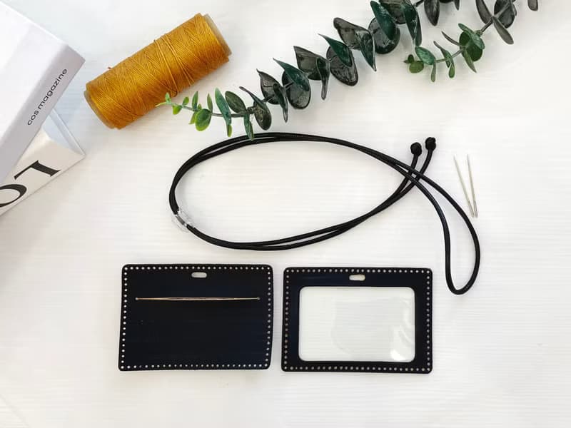 【材料包】手作皮件/安德烈橫式證件套/內附教學影片/新手友善