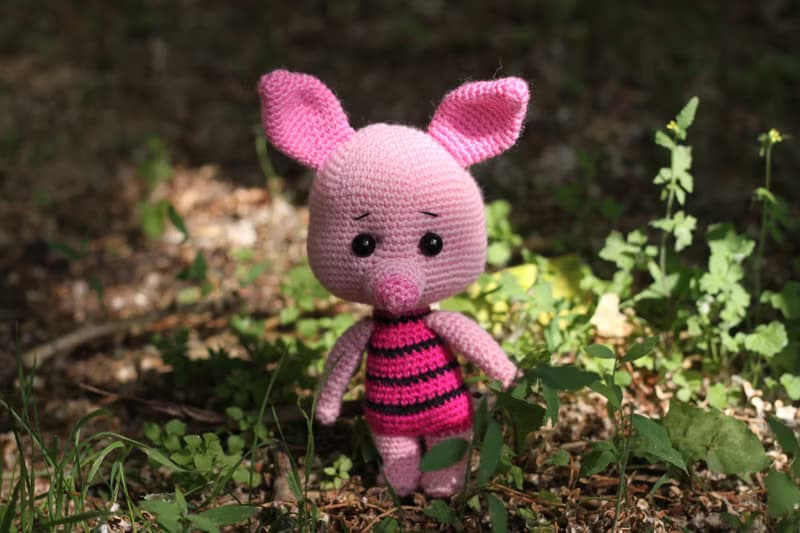 Crochet piglet, Pink piglet, piglet crochet, Cute piglet, funny piglet