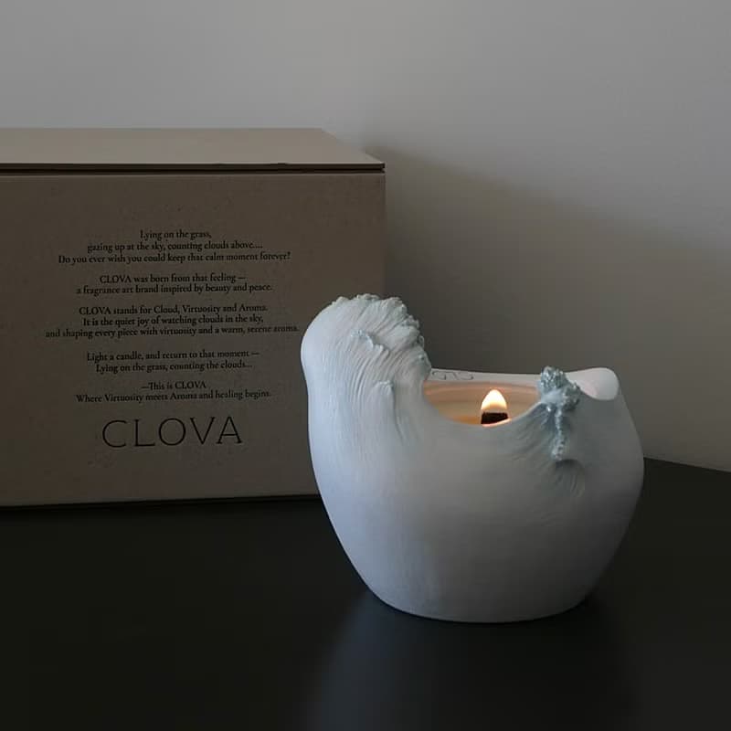 清雅花香調 | 海風捎來的花香信_浪濤造型香氛蠟燭【集朵雲CLOVA