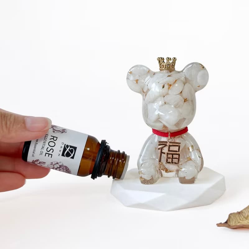 【快速出貨】新春水晶熊禮盒 紅虎眼 月光石 | 新年禮物 賀禮
