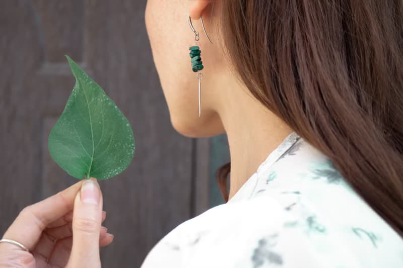 Malachite Earrings, 925 Silver, Taurus gem, Capricorn stone, Lunar New Year gift