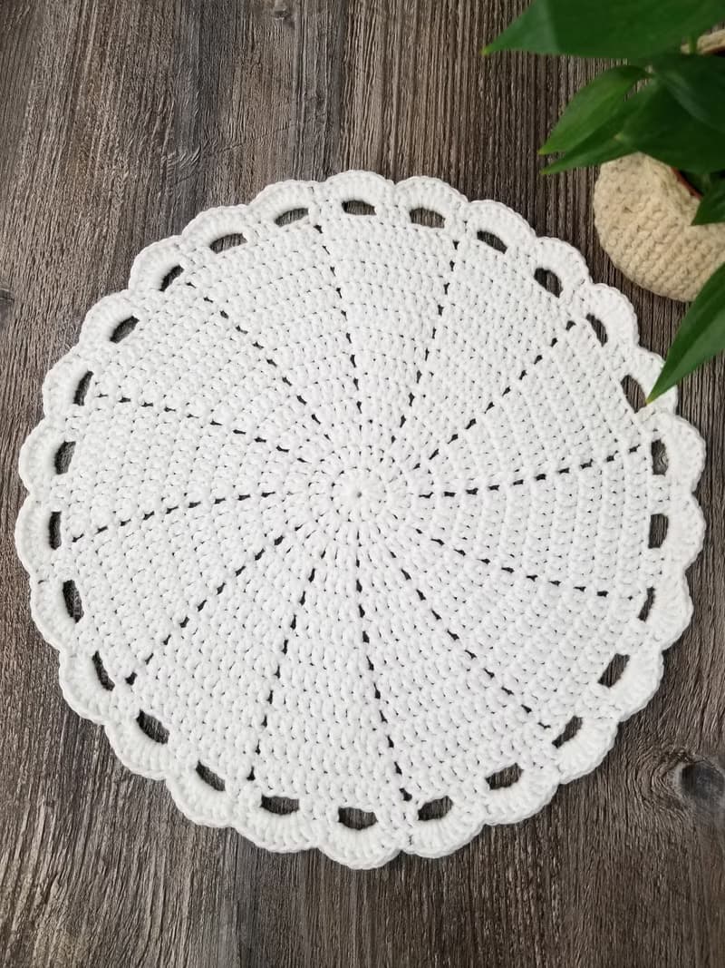Set of 4 crochet PLACEMAT Crochet doily Knitted coaster Napkin Table decoration