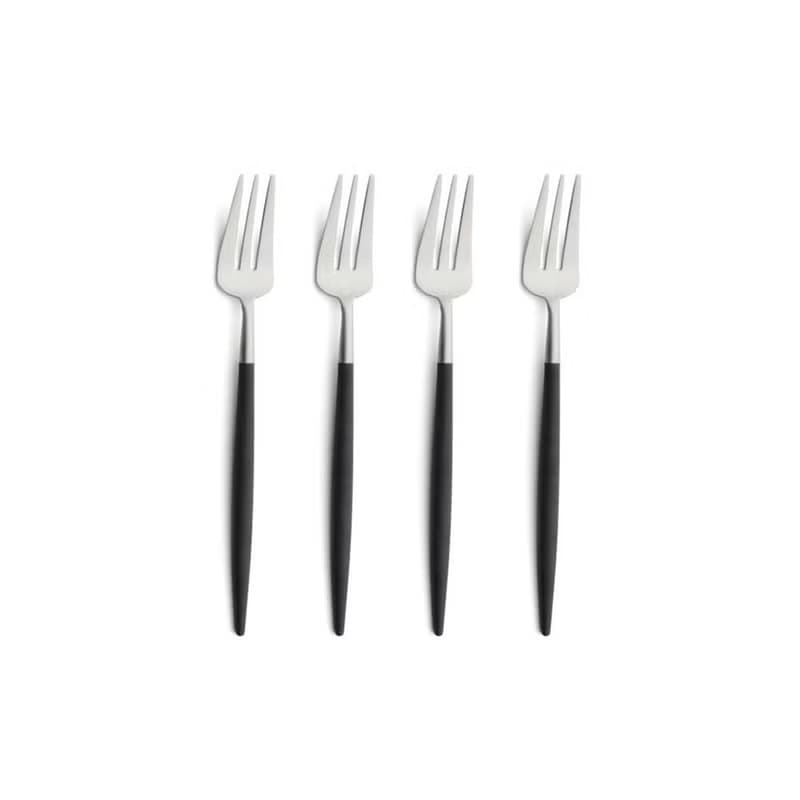 葡萄牙Cutipol GOA系列黑柄點心水果叉四件組