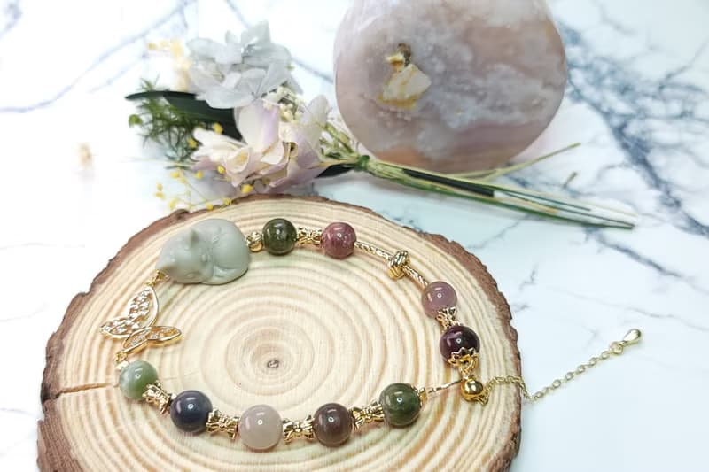 Six Cats 天然石設計款  貓 蝶 手鍊 祝福 開運招財 禮物