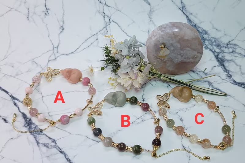 Six Cats 天然石設計款  貓 蝶 手鍊 祝福 開運招財 禮物