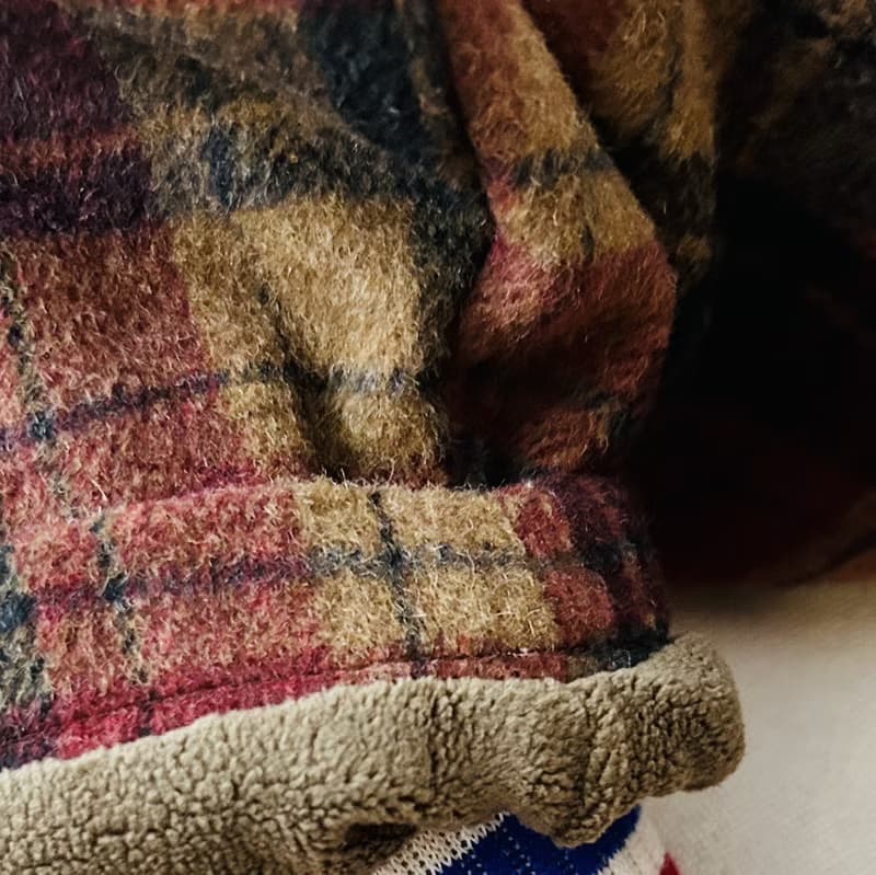 復古格子加絨長褲子 / 童裝