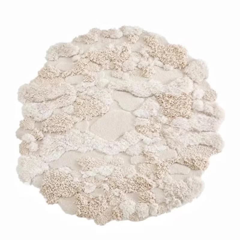 北歐風 手作 紐西蘭 羊毛地毯 雪世界 客廳臥室 床邊墊 家居裝飾